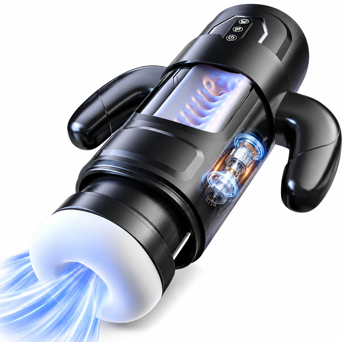 Elektrischer Masturbator Stroker Blowjob Maschine mit 6 Stoß und 3 Saugmodi