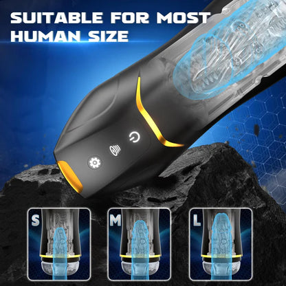 Automatischer Masturbator Penispumpe  mit 10 Vibrationen und Saugmodi