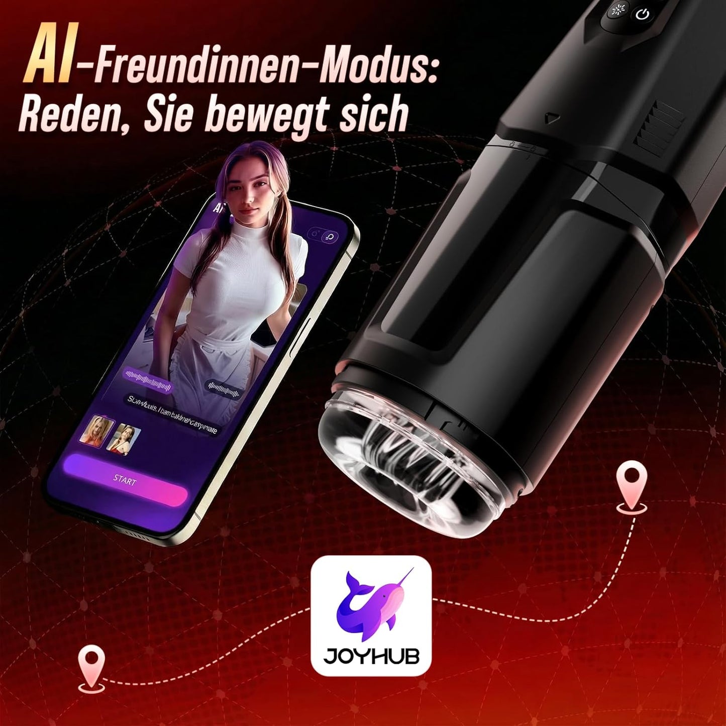 Automatische Masturbator Sex Maschine Stroker Blowjob mit 7 Schub und Rotationsmodi