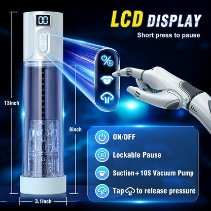Elektrische Penispumpe Vakuumzylinder Penisverlängerung Masturbator mit 6 Saugmodi