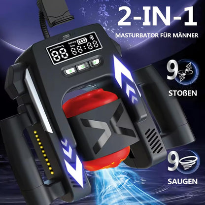 LCD-Display Automatischer Masturbator Sex Mahcine mit 9 Schub & Vibrationsmodi
