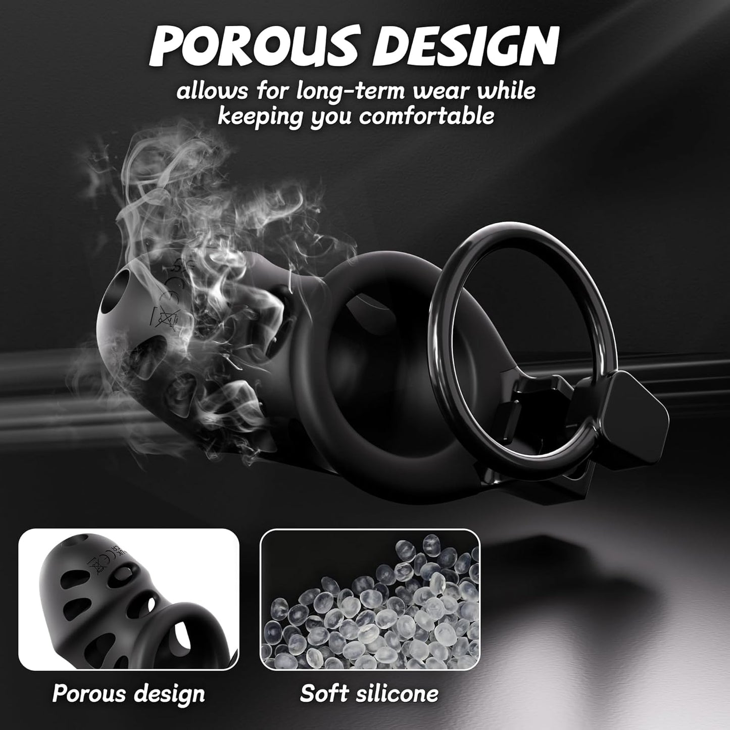 Keuschheitskäfig Gerät Penis Trainer Vibrator Bondage Ausrüstung mit 9 Vibrationsmodi