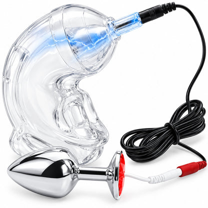 Ernbedienung Elektroschock Penistrainer Stimulator Anal Plug Set