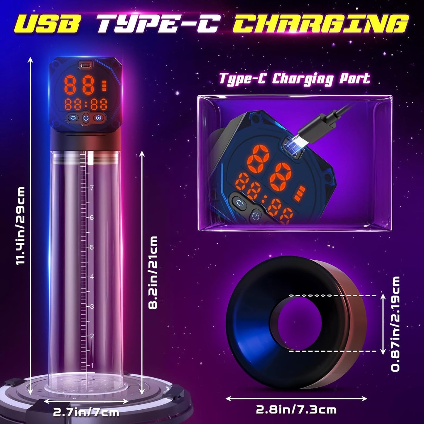 Automatischer Penispumpen Vergrößerer Masturbator mit 10 Saugmodi & 10 Trainingsmodi
