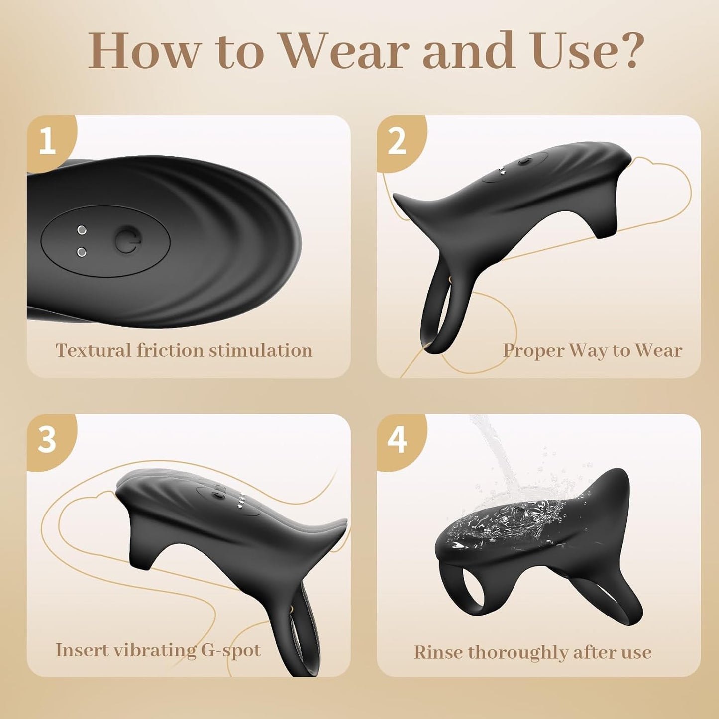 Elektrischer Cockring Penistrainer Masturbatoren mit 9 Vibrationsmodi