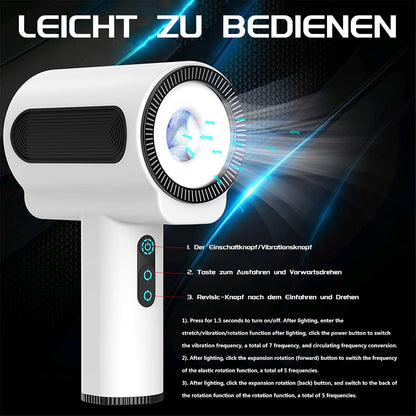 Handsfree elektrische masturbatorbeker met 7 vibratiemodi en 5 telescopische rotatiemodi 