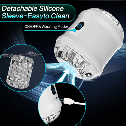 Handsfree automatische elektrische masturbatorbeker met 10 sterke zuig- en vibratiestanden 