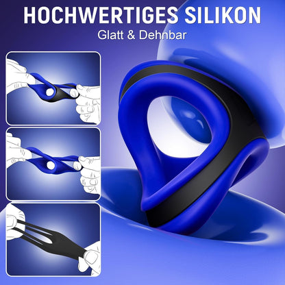 2 Stück Entfernbar Penisringe Verstärkte Unterstützung & Verzögerung Sex Toyset