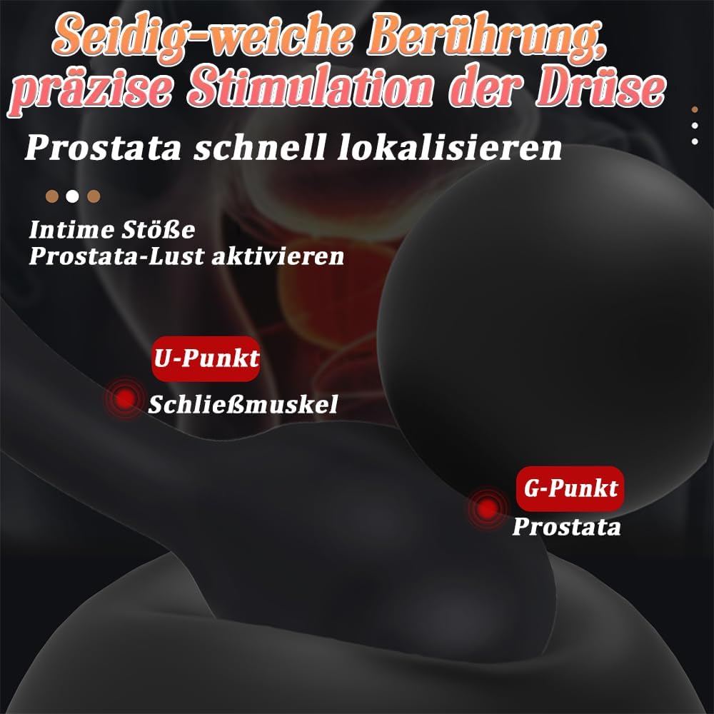 Elektro Shock Prostata Stimulation Analplug mit 8 Elektromodi & 19 Intensitätsstufen