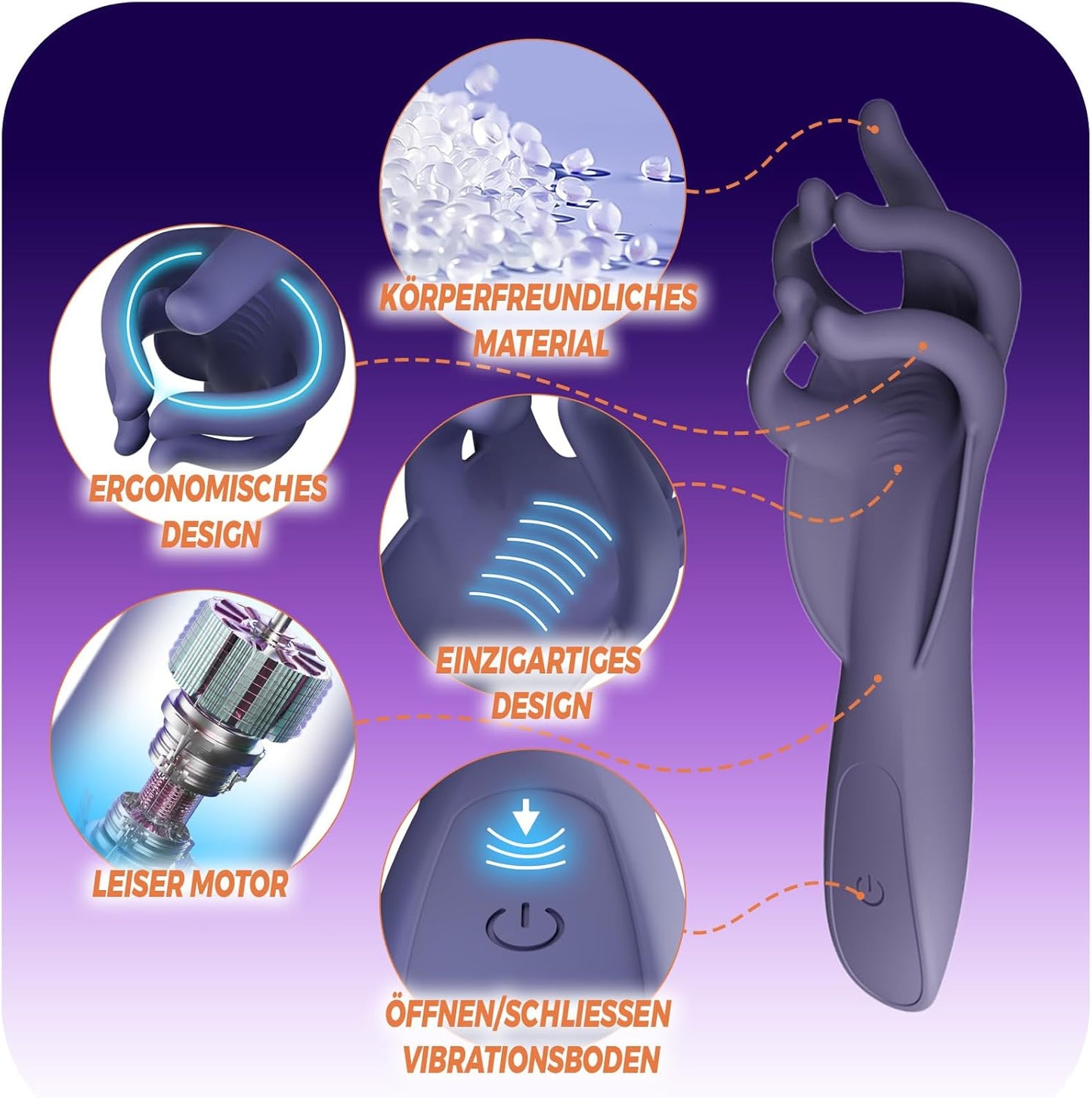 Elektrische masturbator eikelstimulator penisstimulator vibrator met 10 vibratiemodi 