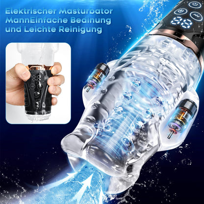 Hochfrequenz Elektrischer Masturbator Cup mit 9 Vibration & 9 Saugmodi