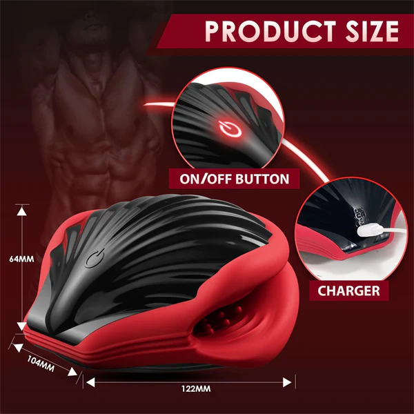 Schalenform Elektrischer PenistrainerEichel Massagegerät mit 10 Vibrationsmodi