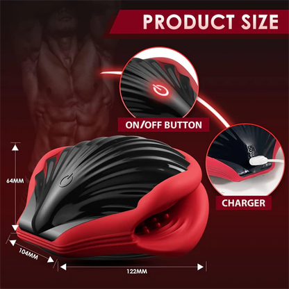 Schalenform Elektrischer PenistrainerEichel Massagegerät mit 10 Vibrationsmodi