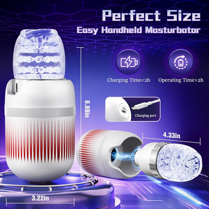 Automatischer Penistrainer Stroker Blowjob mit 12 Rotations und 4 Geschwindigkeitsmodi