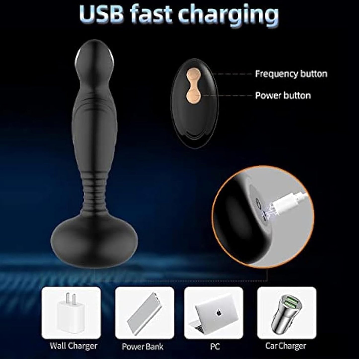 E-stim Analvibrator Prostata Stimulator mit 10 vibrationsmodi & 3 Stromschlag