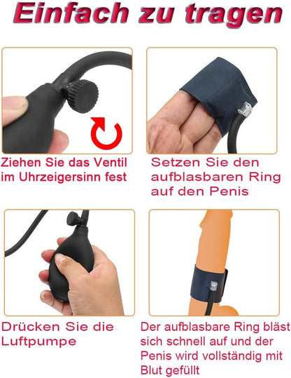 Extrem Penis Vergrößern Penispumpe Pennishülle Stimulator mit Cockringe