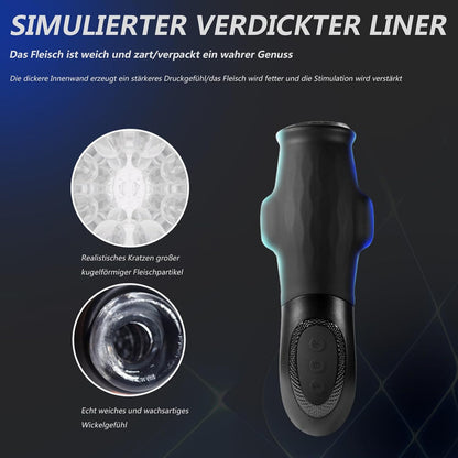 Elektrischer Masturbatorschale Blowjob Sex Machine mit 9 Vibrations & Saugfunktion