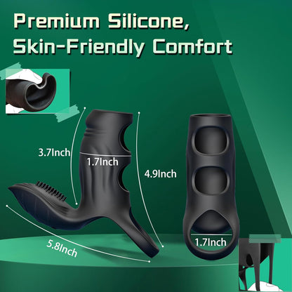 Penistrainer Cockring Penishülle Extender Stimulator mit 10 * 10 Vibrationsmodi