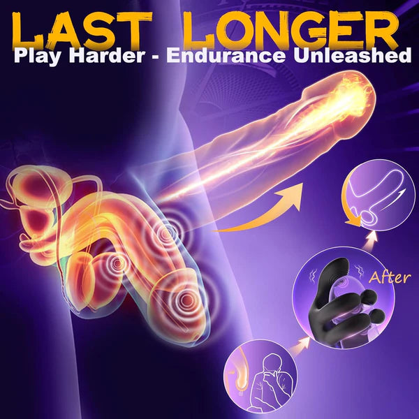 Elektrischer Penisvibrator Eichel Stimulator mit 10 Vibrationsmodi & 10 Knetmodi