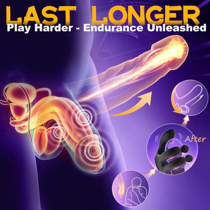 Elektrischer Penisvibrator Eichel Stimulator mit 10 Vibrationsmodi & 10 Knetmodi