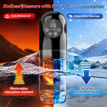 AI Sync Masturbator Penispumpe mit 9 Stoß & Rotations & 9 Vibrations & Saug& Leckmodi