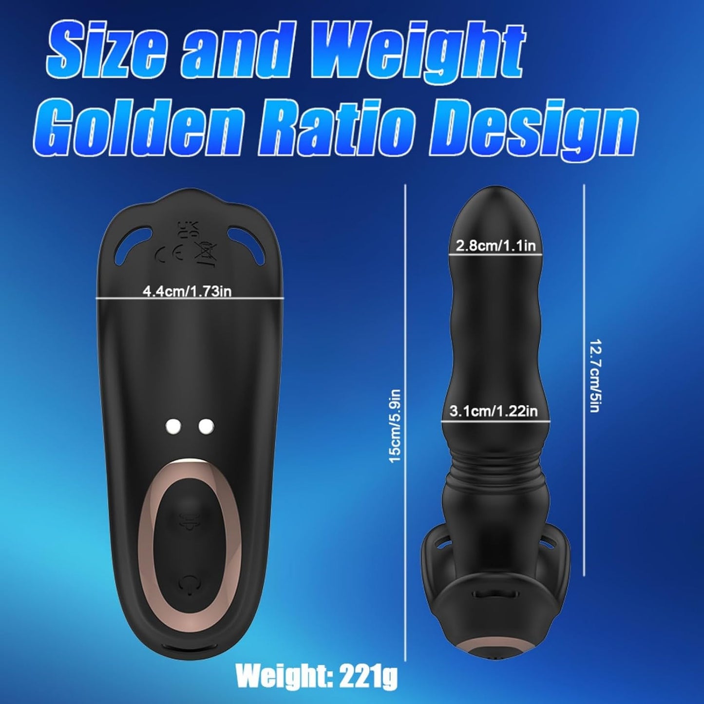 Prostata Stimulation Analvibratoren Dildo Vibratorensets mit  9 Stoßfunktion & 9 Vibrationmodi