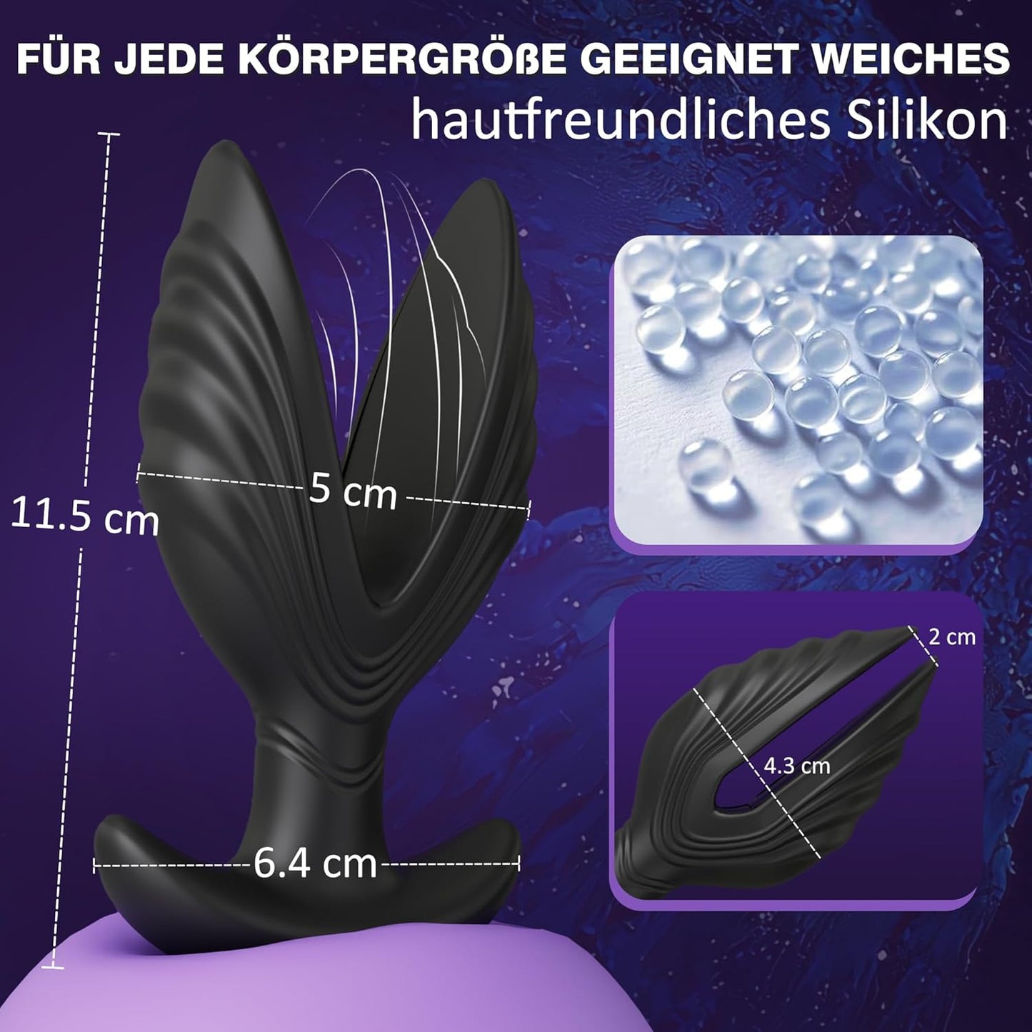 E-stim Anal Expansionsvibrator Prostata Stimulator mit 8 Kraftvolle Vibrationen und Elektroschocks