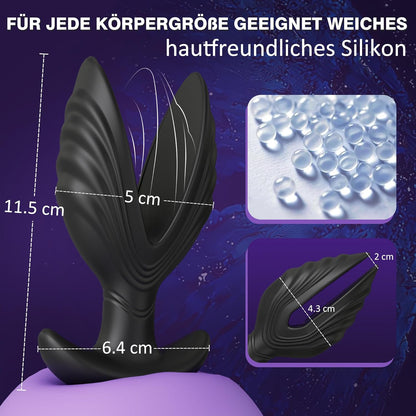 E-stim Anal Expansionsvibrator Prostata Stimulator mit 8 Kraftvolle Vibrationen und Elektroschocks