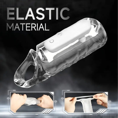 Elektrischer Penishüllenvibrator Masturbatoren mit 10 Vibrationsmodi