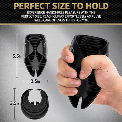 2 IN 1 Rippentunnel Masturbator Penis Trainer Vibrator mit 10 Vibrationsstufen