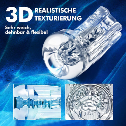 Automatischer Masturbator Blowjob-Stroker Penisstimulator mit 10 Vibrations & Saugmodi