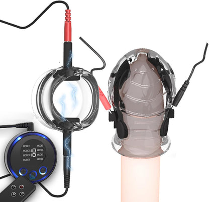 Elektro Shock Eichel Penistrainer Stimulator mit 8 Frequenzströme und 19 Intensitätsstufen