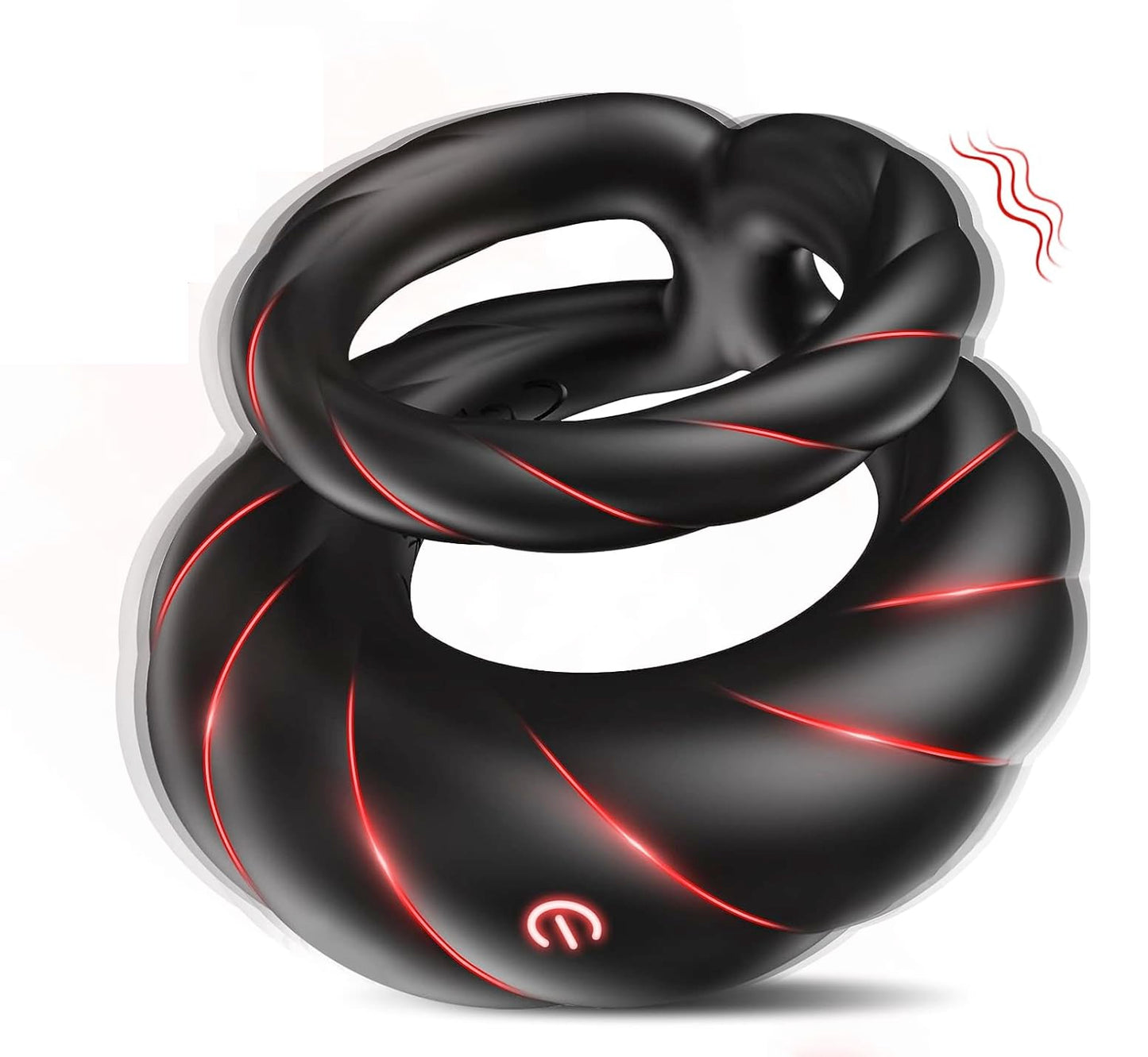 Dual Cockring Penistrainer Vibrator Masturbatoren mit 10 Vibrationsmodi