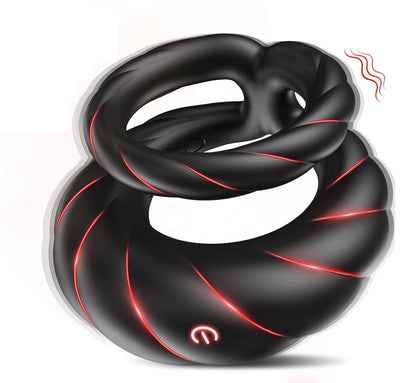 Dual Cockring Penistrainer Vibrator Masturbatoren mit 10 Vibrationsmodi