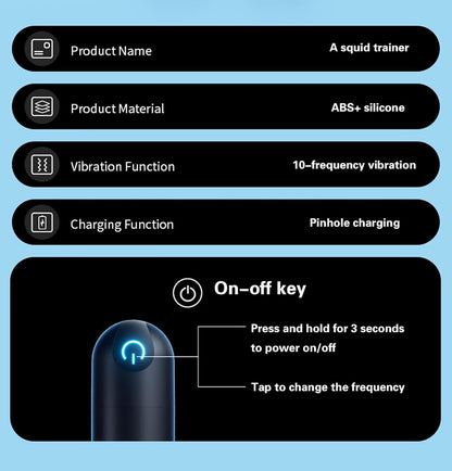 Elektrischer Eichelmassager Penisvibrator Penis-Trainer Masturbatoren mit 10 Vibrationsmodi