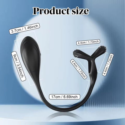 Analvibrator Penisring Prostata Stimulator Buttplug mit 9 Vibrationsmodi