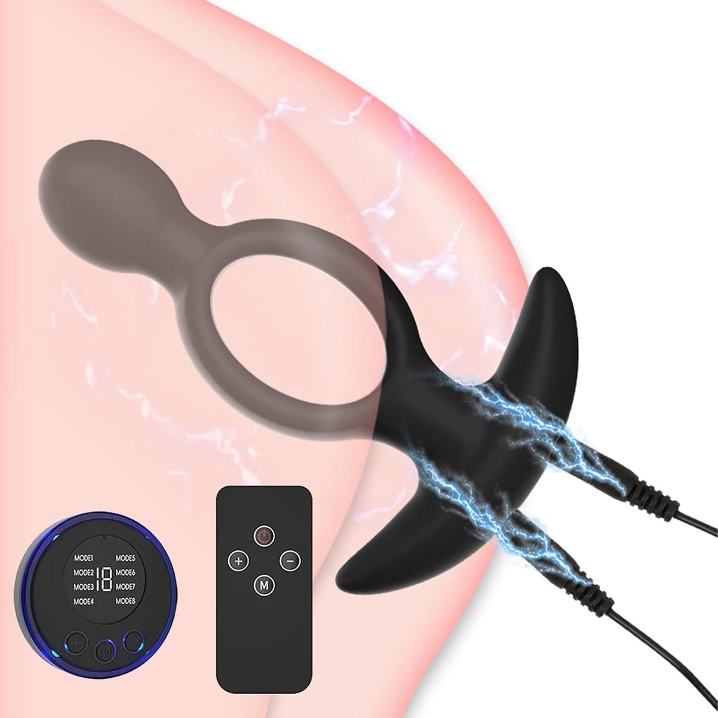 E-Stim Prostata Massager Analtoys mit 19 Stromschlagintensitäten und 8 Stromschlagmodi