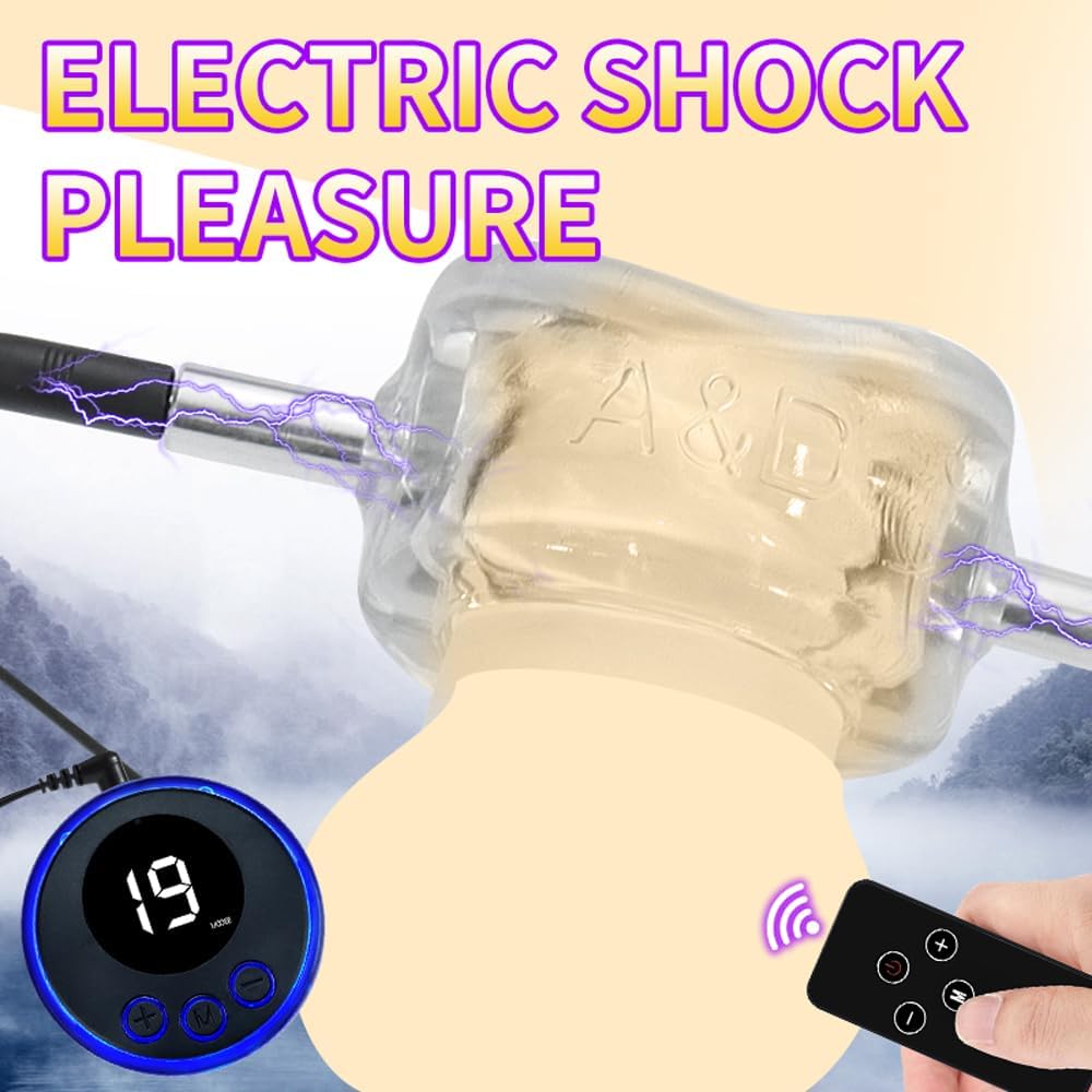 Elektro-Schock Penistrainer Cockring Stimulator mit Penis- und Hodenringen