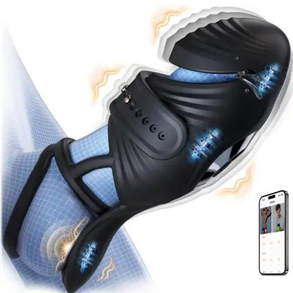 Elektrischer Penisring Eichelvibrator Masturbator mit 10 Vibrationsmodi