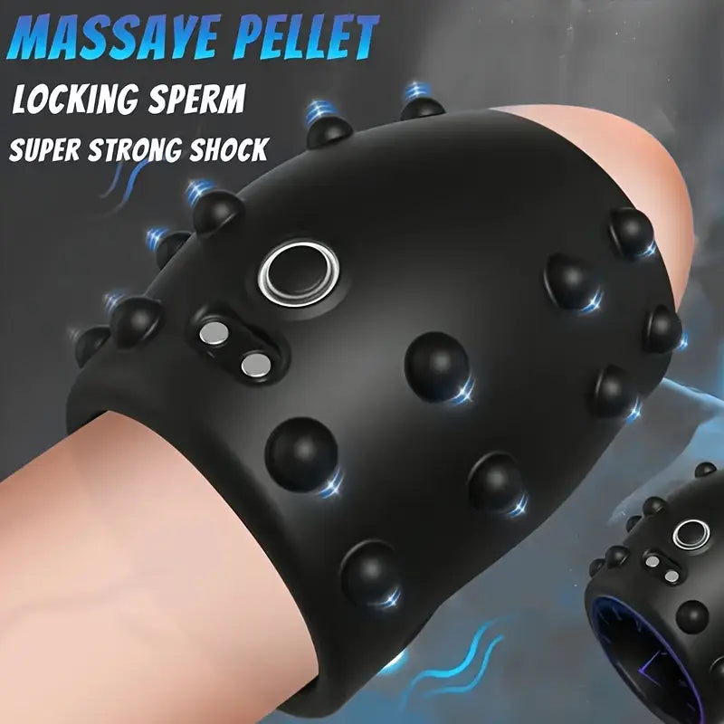 Penistrainer Cockring Vibrator Stimulator Penishülle mit 10 Vibrationsmodi