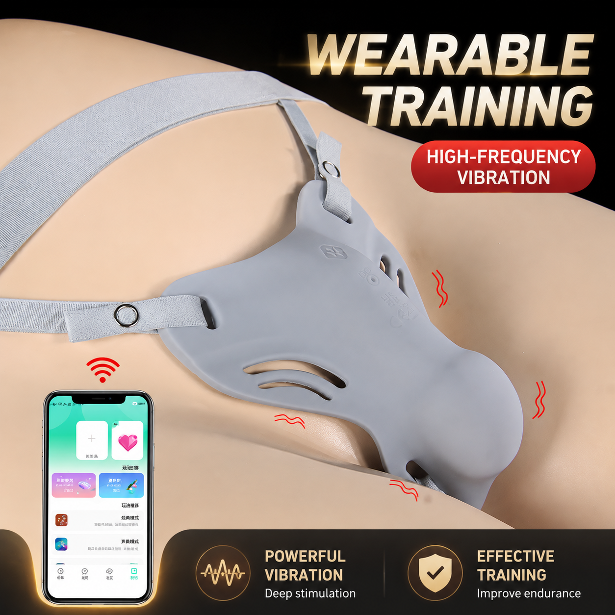 3 IN 1 Intelligente Penistrainer Vibrator Masturbator mit 9 Kraftvolle Vibrationsmodi