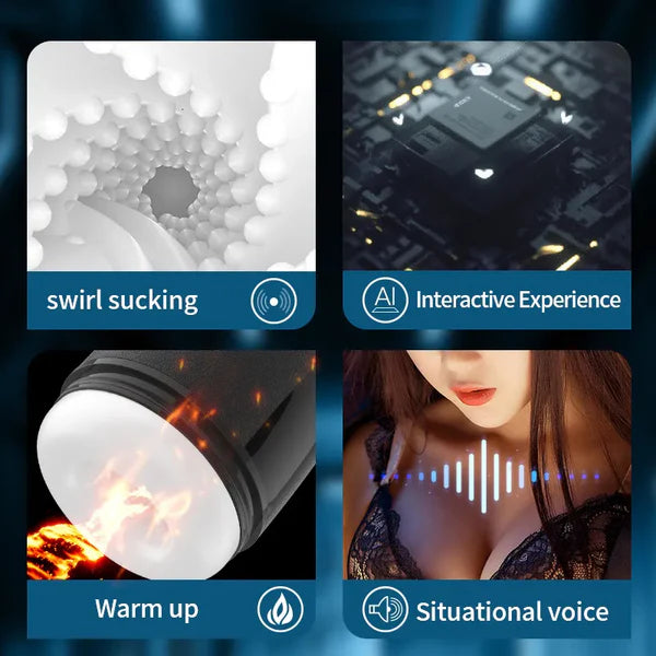 Smart Masturbator Stroker Blowjob Sexmaschine mit 5 Peristaltik und 10 Vibrationsmodi