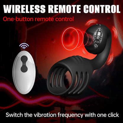 360° Umwickelter Penistrainer Cockring Penishülle mit 10 Vibrationsmodi