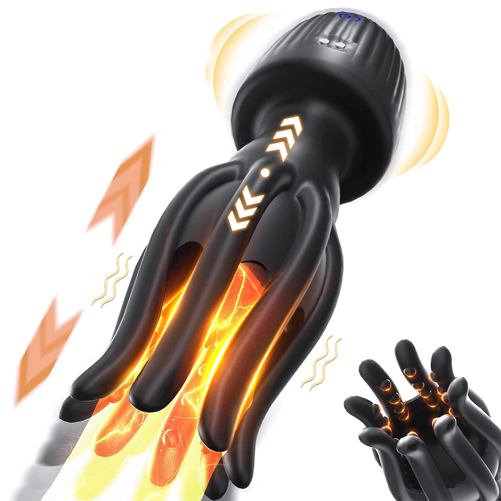 Glans Vibrator Penis Hodenmassage Trainer Masturbator mit 10 Frequenz & Expansion & Vibrationen
