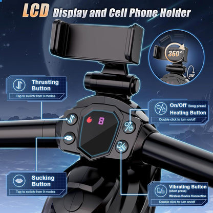 Automatische Masturbator Penispumpe Sexmaschine mit 9 Stoß-Saug-Vibrations-Heizmodi