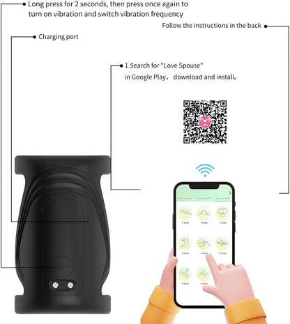 Penis Trainer Vibrator Elektrische Masturbator Cup met krachtige 9-frequentie trillingen 