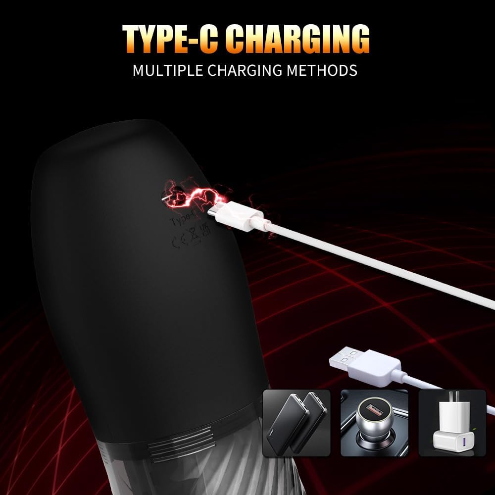 Elektrischer Masturbatoren Eichel Trainer Blowjob mit 9 Rotationsmodi & Teleskopmodi