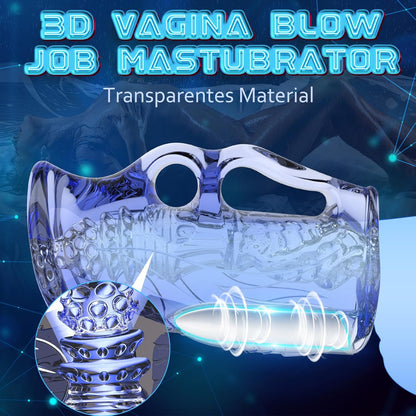 Elektrischer Penistrainer Pocket Pussy Blowjob Stroker mit 10 Vibrationsmodi