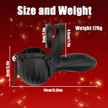 3 IN 1 Cock Ring Hodenstimulator Penistrainer Vibrator mit 10 Vibrationsmodi
