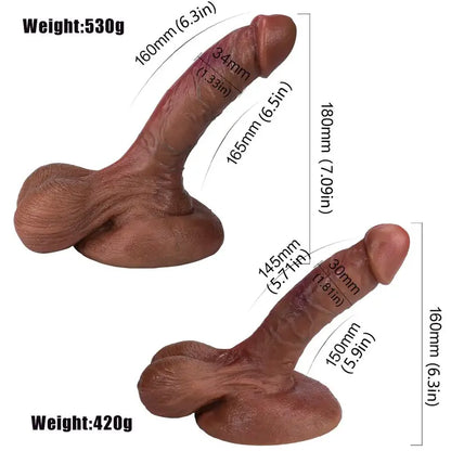 Realistic Dildos Real Veins and Plump Testicles Anal Dildo 